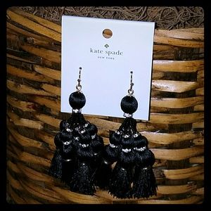 Kate spade pretty poms tassel drop earrings